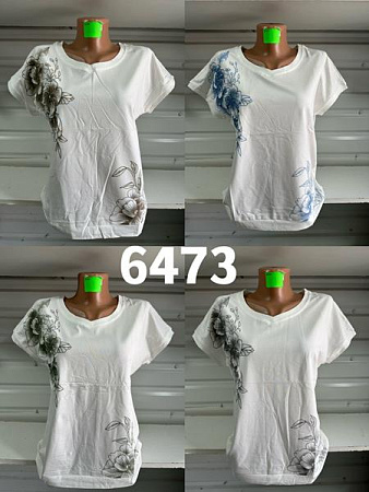 Футболка Gertie 6473 white-blue - делук