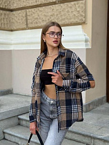 Рубашка Modnulya 2473 brown-navy - делук