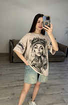 Футболка S.Style 71-1 beige - делук