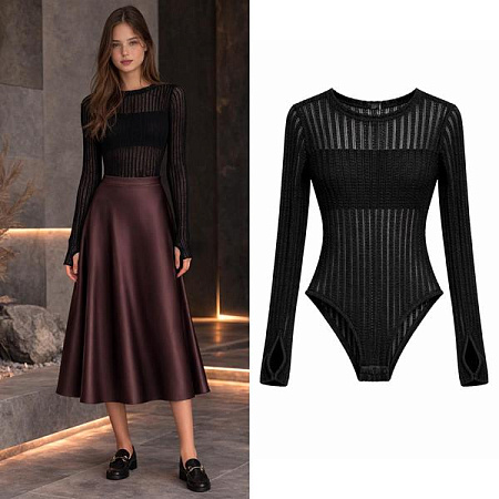 Юбка Karolina KR624 brown - делук