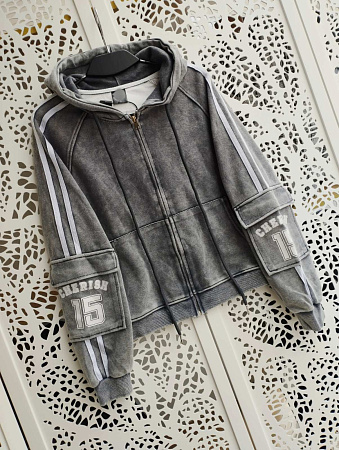 Кофта Спорт Lora LR953 grey - делук