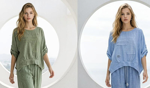 Блузка Kaffir Lily 1807 khaki - делук