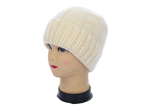 Шапка Angelica Ангора на флісі 2006-11 beige - делук