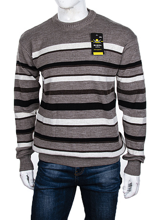 Свитер Abdo Полоска beige батал - делук