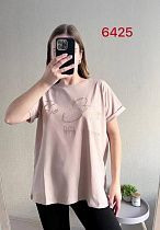 Футболка Fsn 6425 beige - делук