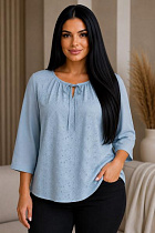 Блузка Elena&Vika 26028 l.blue - делук