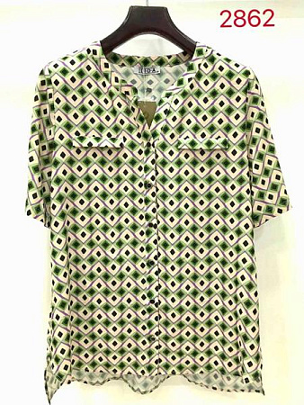 Рубашка Lida 2862 beige-green - делук