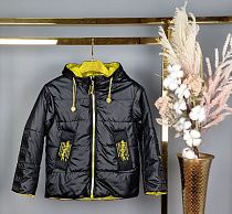 Куртка No Brand 9713 black-yellow - делук