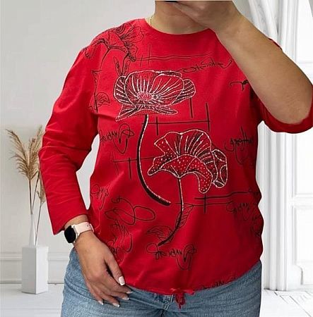 Свитер Levisha 27079 red - делук