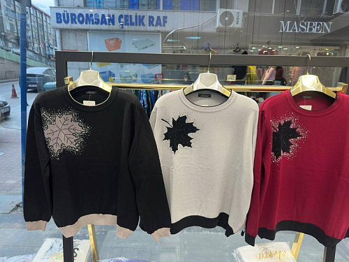 Свитер Julia JL863 black-beige - делук