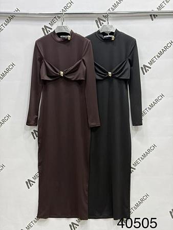 Платье Met&March 4601-1 brown - делук