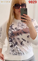 Футболка Lida 9829 white - делук