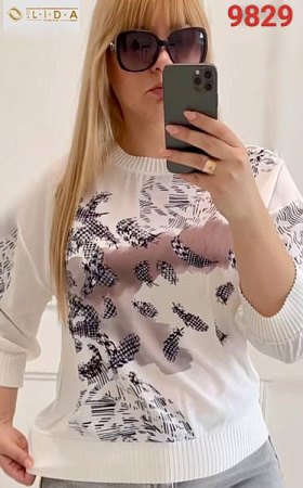 Футболка Lida 9829 white - делук
