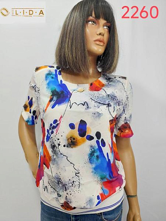 Футболка Lida 2260 white - делук