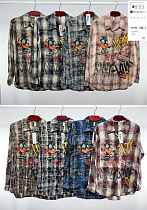 Рубашка Estima 715-1 navy-grey - делук