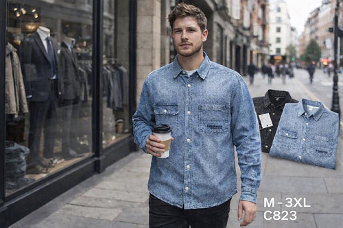 Рубашка Lina C823 blue - делук