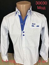 Рубашка Надийка 30030 white-blue (1-4) - делук