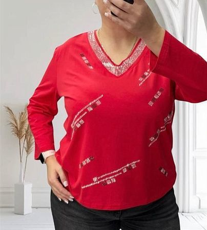 Свитер Elena&Vika 27096 red - делук