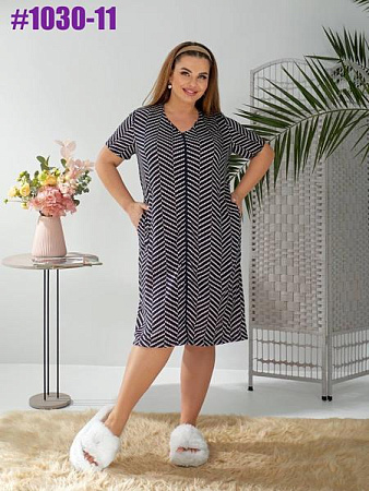 Халат Bat 1030-11 black - делук