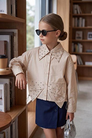 Рубашка Delfinka A035 beige - делук