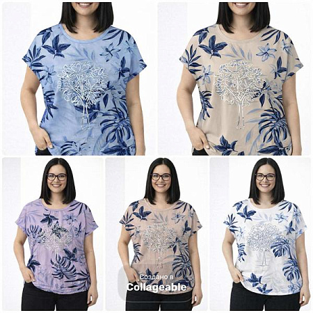 Футболка Levisha 26025 brown - делук