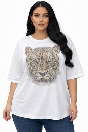 Футболка Elena&Vika 25101 white - делук