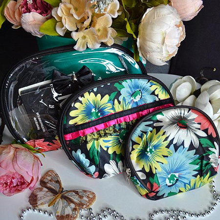 Косметичка Luna-Bag 1111 black-l.blue - делук