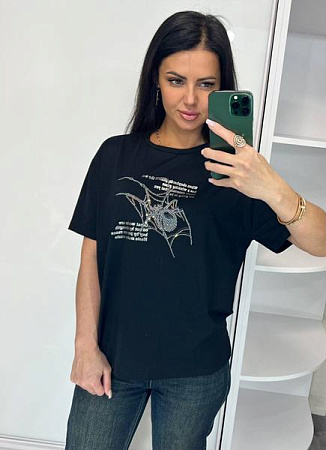 Футболка Lora LR1288 black - делук