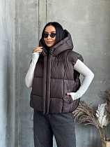 Жилетка Style Nadezhda 2536 brown - делук