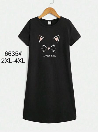 Ночнушка Anion 6635 black - делук