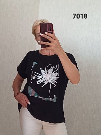Футболка Fsn 7018 black - делук