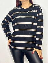 Свитер Kosta 3333-7 black-beige - делук