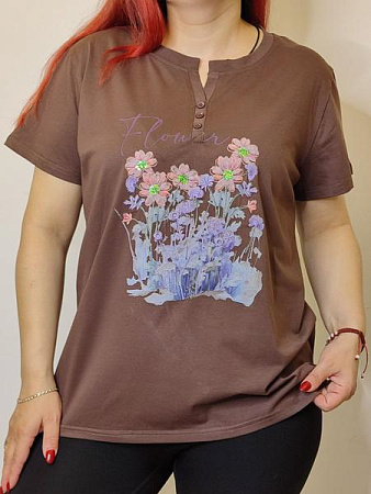 Футболка Kosta 9687 brown - делук