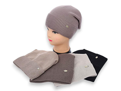 Шапка Angelica CHW001-1 на флісі mix - делук