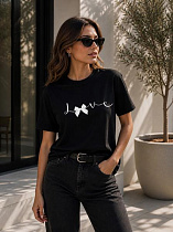Футболка New Season F028 black - делук