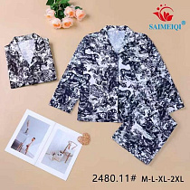 Пижама Estima 2480-11 black - делук