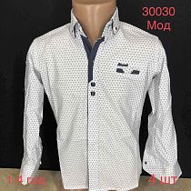 Рубашка Надийка 30030 white-grey (1-4) - делук