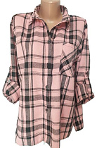 Рубашка Bishoff 584 pink-black (XL-3XL) - делук