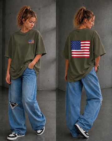 Футболка Karolina KR777 khaki - делук