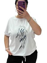 Футболка Elena&Vika 25041 white - делук