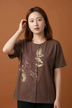 Футболка Kosta 2608 brown - делук