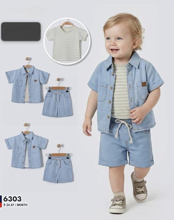 Футболка Baby Boom 6303 l.blue-mint - делук