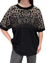 Футболка Elena&Vika 25110 black-beige - делук