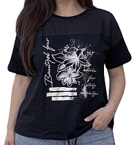 Футболка Levisha 26016 black - делук