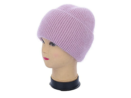 Шапка Angelica Ангора на флісі 0008-6 pink - делук