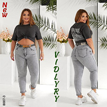 Джинсы Vidlyry 8007-3 l.grey - делук