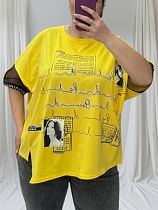 Футболка Levisha 25316 yellow - делук