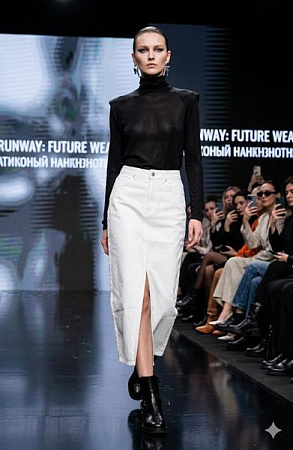 Юбка Maxim Jeans 5055 white - делук