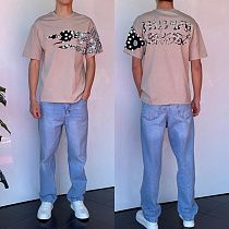 Футболка Three Black 2247 beige - делук