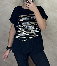 Футболка Levisha 25307 black - делук